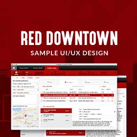 UI Design Sample - Red Downtown