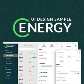 UI Design Sample - Energy